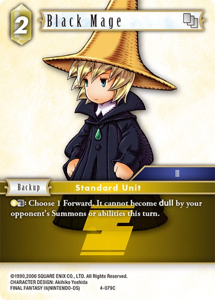 (079) Final Fantasy TCG Opus IV Single: Black Mage (4-079) Holo Common