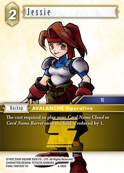 (082) Final Fantasy TCG Opus IV Single: Jessie (4-082) Holo Common