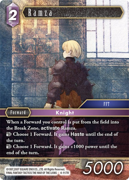 (117) Final Fantasy TCG Opus IV Single: Ramza (4-117) Rare