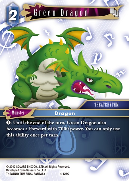 (124) Final Fantasy TCG Opus IV Single: Green Dragon (4-124) Common