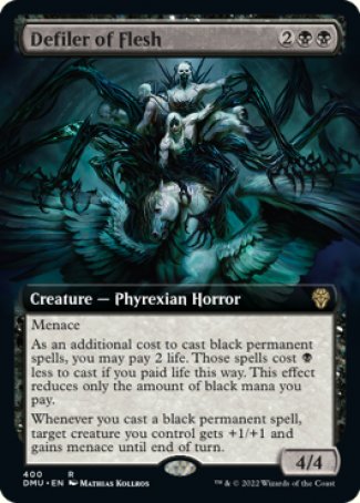 (400) Magic The Gathering Dominaria United: Extras Single: Defiler of Flesh Holo Rare