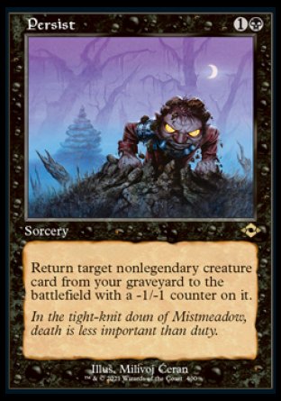 (400) Magic The Gathering Modern Horizons 2: Extras Single: Persist (V.2) Rare