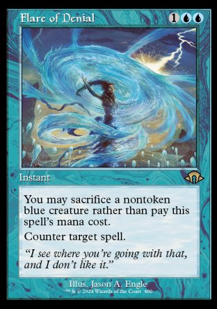 (400) Magic The Gathering Modern Horizons 3: Extras Single: Flare of Denial (V.2) Holo Rare