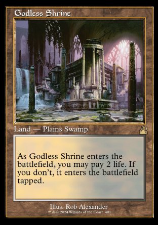 (401) Magic The Gathering Ravnica Remastered: Extras Single: Godless Shrine (V.3) Holo Rare