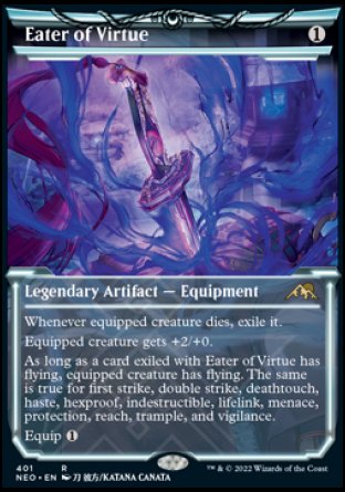 (401) Magic The Gathering Kamigawa: Neon Dynasty: Extras Single: Eater of Virtue (V.1) Rare
