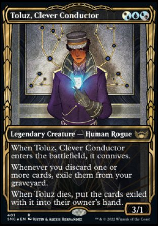 (401) Magic The Gathering Streets of New Capenna: Extras Single: Toluz, Clever Conductor (V.2) Holo Rare