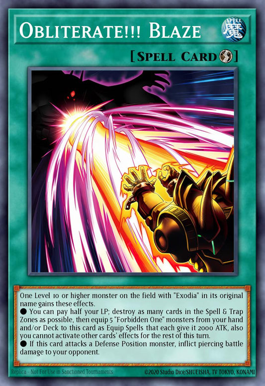 (055) YuGiOh TCG INFO: The Infinite Forbidden Single: Obliterate!!! Blaze  Super Rare