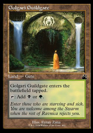 (402) Magic The Gathering Ravnica Remastered: Extras Single: Golgari Guildgate Common
