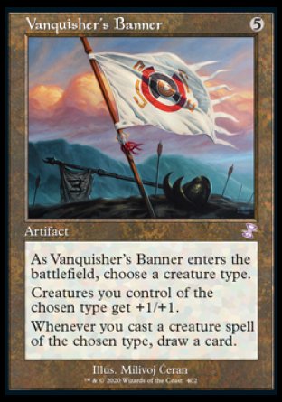 (402) Magic The Gathering Time Spiral Remastered: Extras Single: Vanquisher's Banner Holo Time Shifted