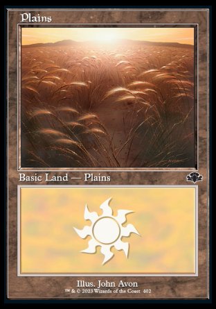 (402) Magic The Gathering Dominaria Remastered Single: Plains (V.1) Land