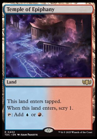 (402) Magic The Gathering Commander: Tarkir: Dragonstorm Single: Temple of Epiphany Rare