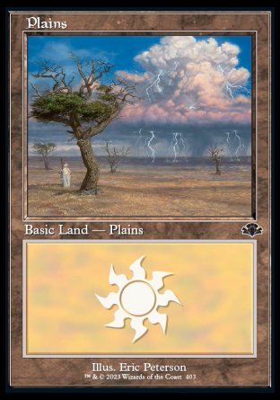 (403) Magic The Gathering Dominaria Remastered Single: Plains (V.2) Land