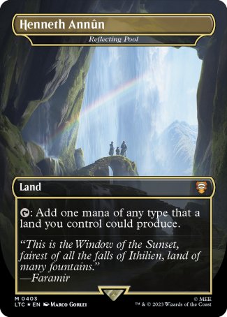 (403) Magic The Gathering Commander: The Lord of the Rings: Tales of Middle-earth: Extras Single: Reflecting Pool (V.2) Holo Mythic