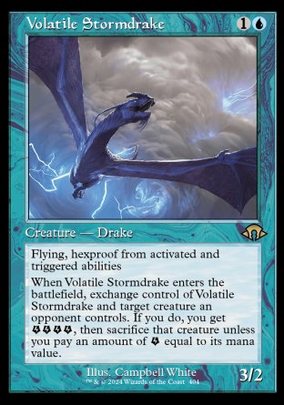 (404) Magic The Gathering Modern Horizons 3: Extras Single: Volatile Stormdrake (V.2) Rare