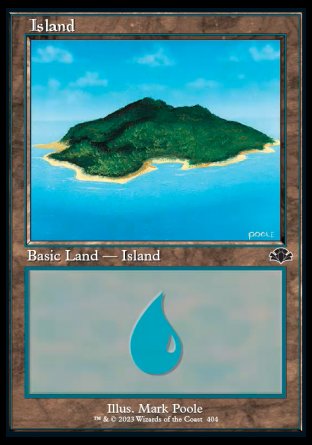 (404) Magic The Gathering Dominaria Remastered Single: Island (V.1) Holo Land
