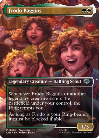 (404) Magic The Gathering The Lord of the Rings: Tales of Middle-earth: Extras Single: Frodo Baggins (V.2) Uncommon