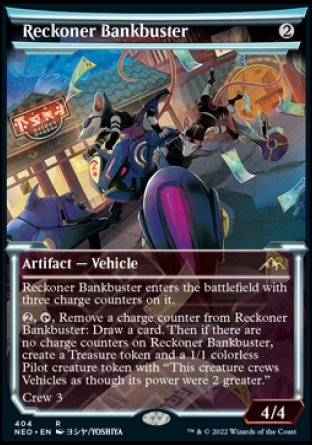 (404) Magic The Gathering Kamigawa: Neon Dynasty: Extras Single: Reckoner Bankbuster (V.1) Rare