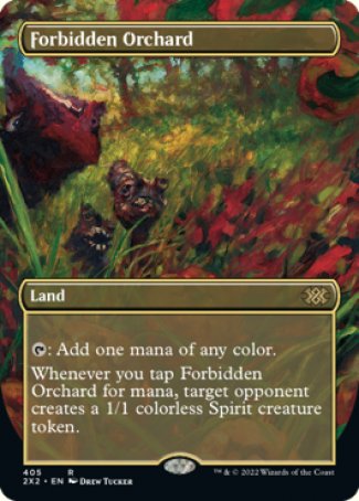 (405) Magic The Gathering Double Masters 2022: Extras Single: Forbidden Orchard (V.1) Holo Rare