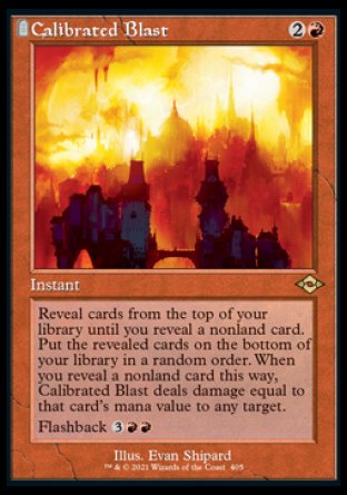 (405) Magic The Gathering Modern Horizons 2: Extras Single: Calibrated Blast (V.2) Holo Rare