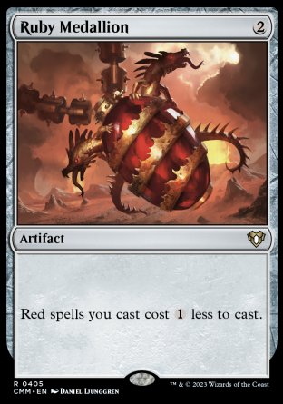 (405) Magic The Gathering Commander Masters Single: Ruby Medallion Holo Rare