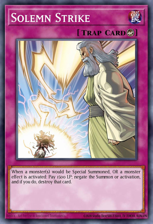 (079) YuGiOh TCG RA02: 25th Anniversary Rarity Collection II Single: Solemn Strike (V.3 - Secret Rare)  Secret Rare