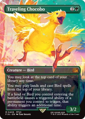 (406) Magic The Gathering Magic: The Gathering - FINAL FANTASY: Extras Single: Traveling Chocobo (V.1) Holo Mythic
