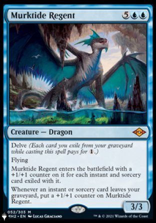 (052) Magic The Gathering The List Single: Murktide Regent Mythic