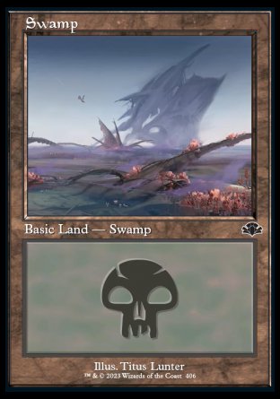 (406) Magic The Gathering Dominaria Remastered Single: Swamp (V.1) Land