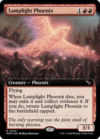 (406) Magic The Gathering Murders at Karlov Manor: Extras Single: Lamplight Phoenix Rare