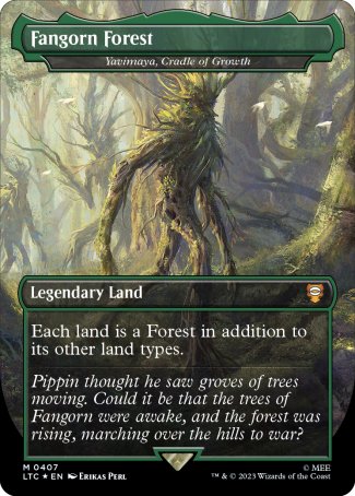 (407) Magic The Gathering Commander: The Lord of the Rings: Tales of Middle-earth: Extras Single: Yavimaya, Cradle of Growth (V.2) Holo Mythic