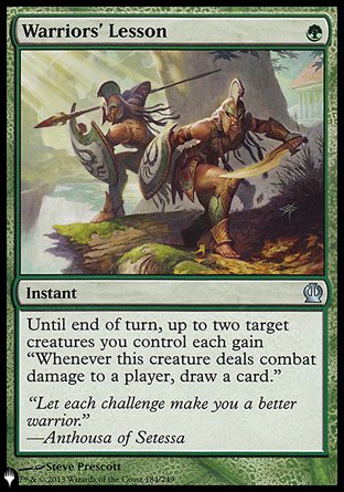 (184) Magic The Gathering The List Single: Warriors' Lesson Uncommon