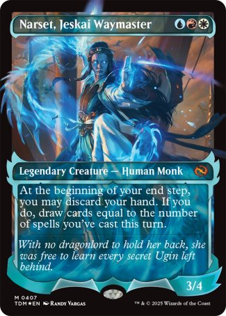 (407) Magic The Gathering Tarkir: Dragonstorm: Extras Single: Narset, Jeskai Waymaster (V.2) Mythic