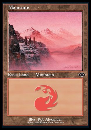 (408) Magic The Gathering Dominaria Remastered Single: Mountain (V.1) Land