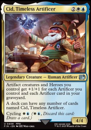 (408) Magic The Gathering Magic: The Gathering - FINAL FANTASY: Extras Single: Cid, Timeless Artificer (V.2) Holo Uncommon