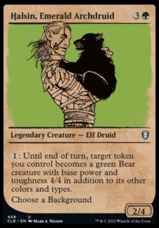 (408) Magic The Gathering Commander Legends: Battle for Baldur's Gate: Extras Single: Halsin, Emerald Archdruid (V.2) Holo Uncommon
