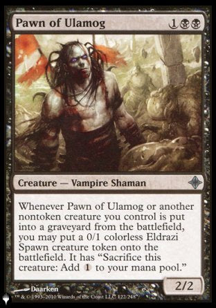 (122) Magic The Gathering The List Single: Pawn of Ulamog Uncommon
