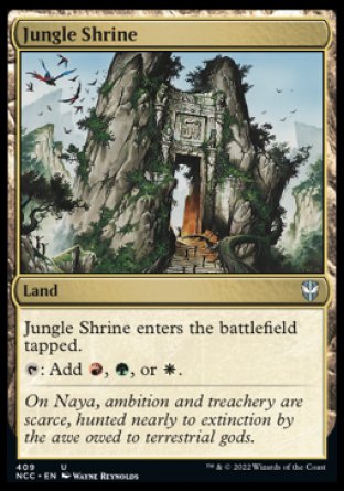 (409) Magic The Gathering Commander: Streets of New Capenna Single: Jungle Shrine Uncommon