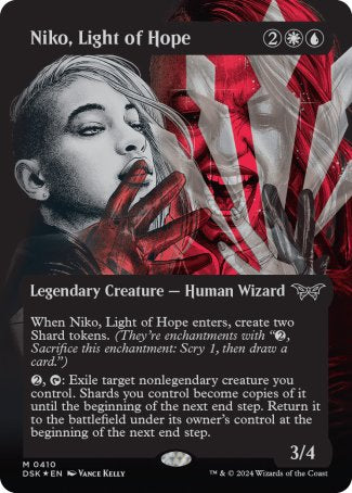 (410) Magic The Gathering Duskmourn: House of Horror: Extras Single: Niko, Light of Hope (V.2) Holo Mythic