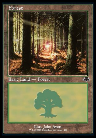 (410) Magic The Gathering Dominaria Remastered Single: Forest (V.1) Land