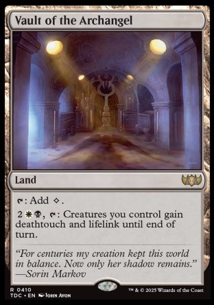 (410) Magic The Gathering Commander: Tarkir: Dragonstorm Single: Vault of the Archangel Rare