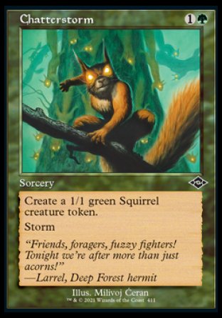 (411) Magic The Gathering Modern Horizons 2: Extras Single: Chatterstorm (V.1) Holo Common