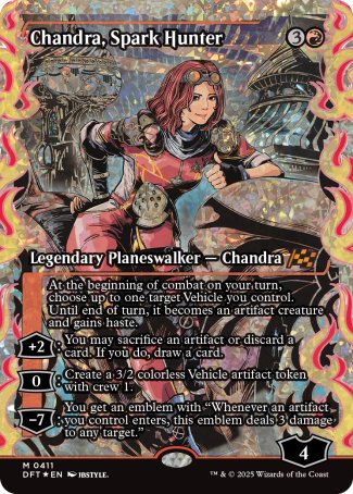 (411) Magic The Gathering Aetherdrift: Extras Single: Chandra, Spark Hunter (V.2) Mythic