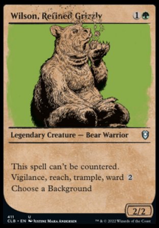 (411) Magic The Gathering Commander Legends: Battle for Baldur's Gate: Extras Single: Wilson, Refined Grizzly (V.2) Holo Uncommon