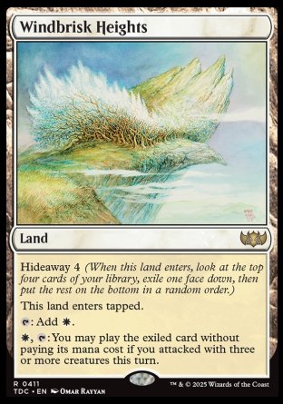 (411) Magic The Gathering Commander: Tarkir: Dragonstorm Single: Windbrisk Heights Rare