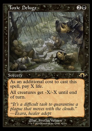 (412) Magic The Gathering Modern Horizons 3: Extras Single: Toxic Deluge Holo Rare