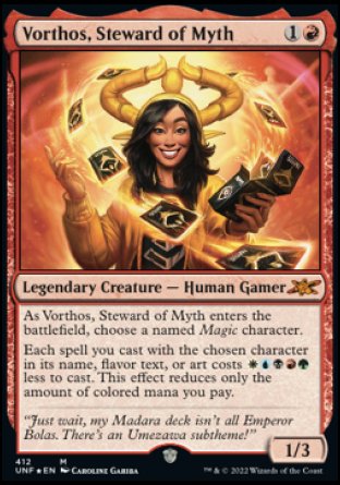 (412) Magic The Gathering Unfinity: Extras Single: Vorthos, Steward of Myth (V.2) Mythic