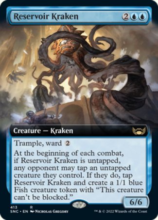 (413) Magic The Gathering Streets of New Capenna: Extras Single: Reservoir Kraken Holo Rare