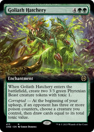 (413) Magic The Gathering Phyrexia: All Will Be One: Extras Single: Goliath Hatchery (V.2) Rare