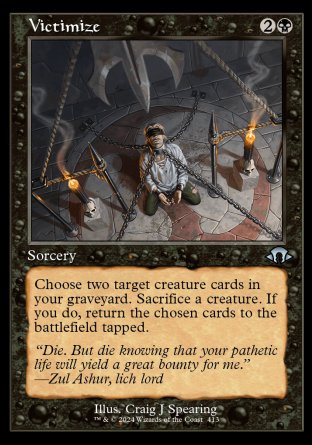 (413) Magic The Gathering Modern Horizons 3: Extras Single: Victimize Holo Uncommon