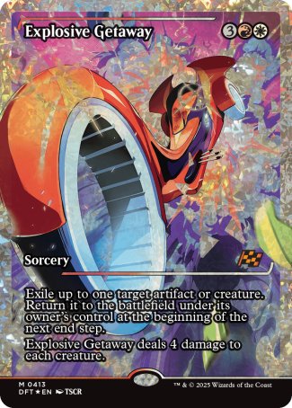 (413) Magic The Gathering Aetherdrift: Extras Single: Explosive Getaway (V.3) Holo Mythic